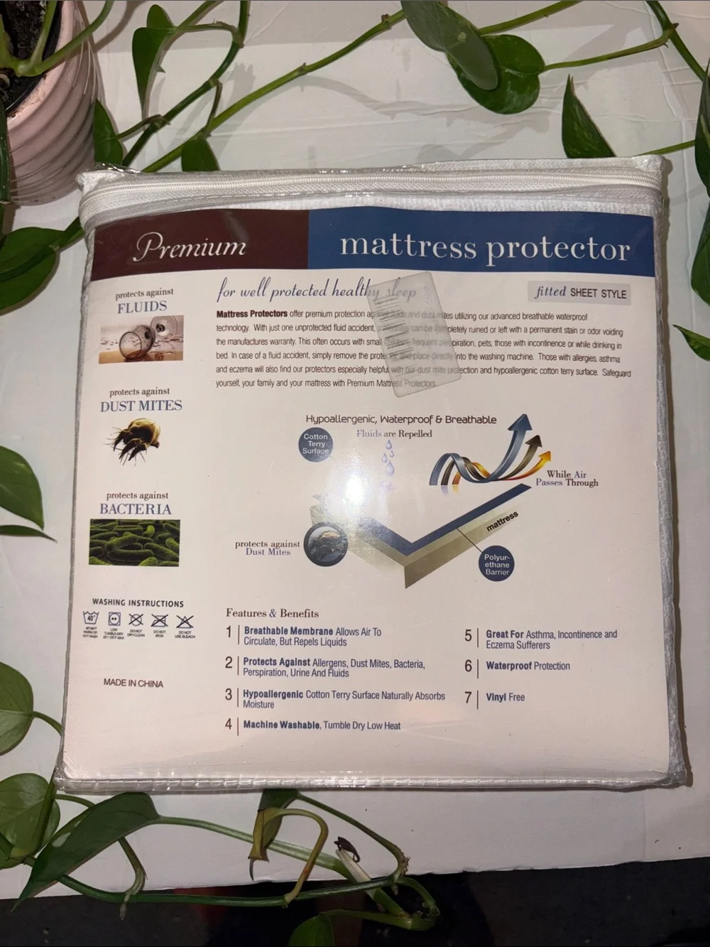 Waterproof Mattress Protector - White